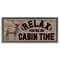 Stupell Industries Cabin Time Phrase with Deer Framed Floater Canvas Wall Art